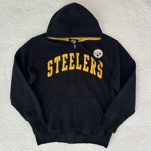 Hands High Pittsburgh Steelers NFL Full Zip Up Hoodie Sweatshirt Size Large